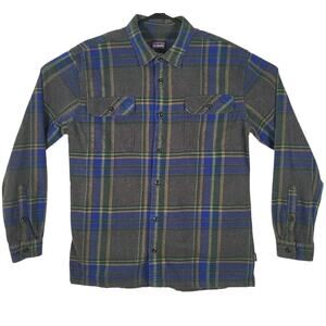 Patagonia Men's Flannel Long-Sleeved Organic Cotton Midweight Shirt Large
